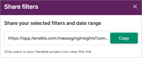 Copying a link to share