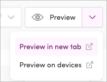 Preview dropdown email