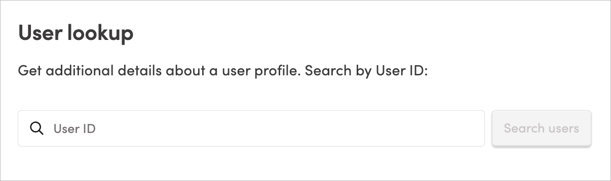 Searching for a user profile