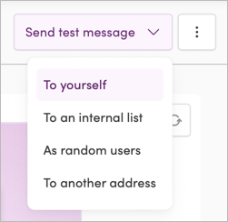 Sending a test message