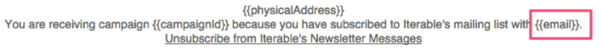Example usage of {{email}}