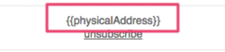 Example usage of {{physicalAddress}}