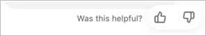 The virtual support agent's feedback widget