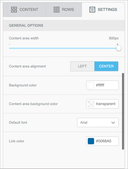 Drag and Drop Settings
