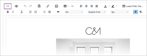 WYSIWYG source button