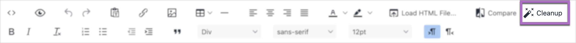 WYSIWYG Editor cleanup tool