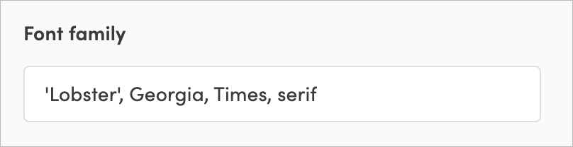 Define a fallback font