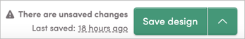 Unsaved changes in the WYSIWYG editor