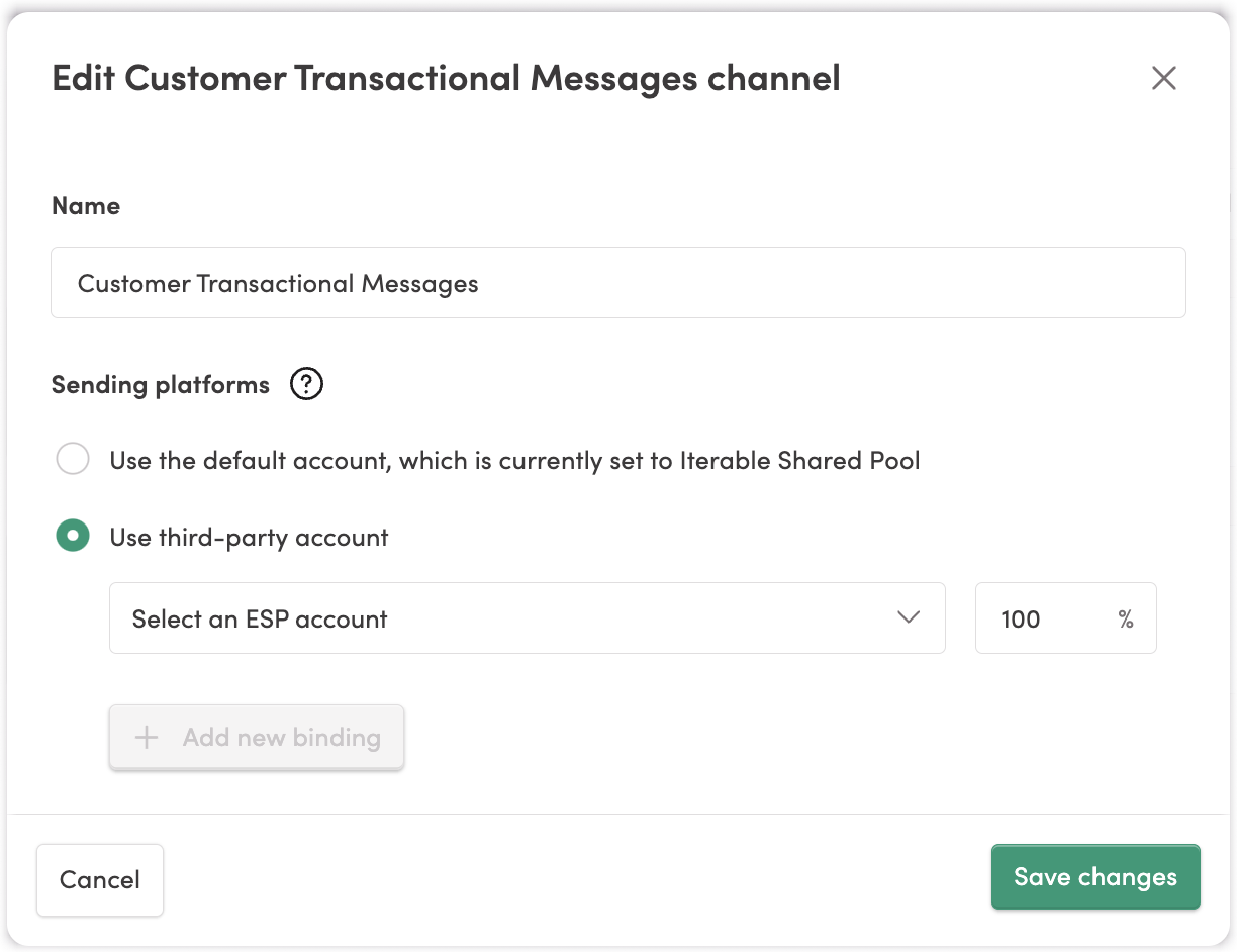 Email sending platforms selection