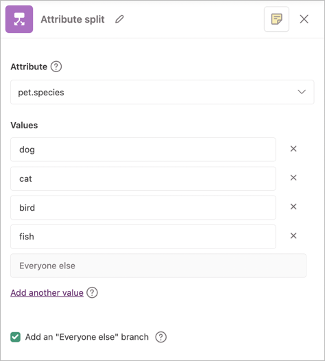 Setting up an Attribute Split tile
