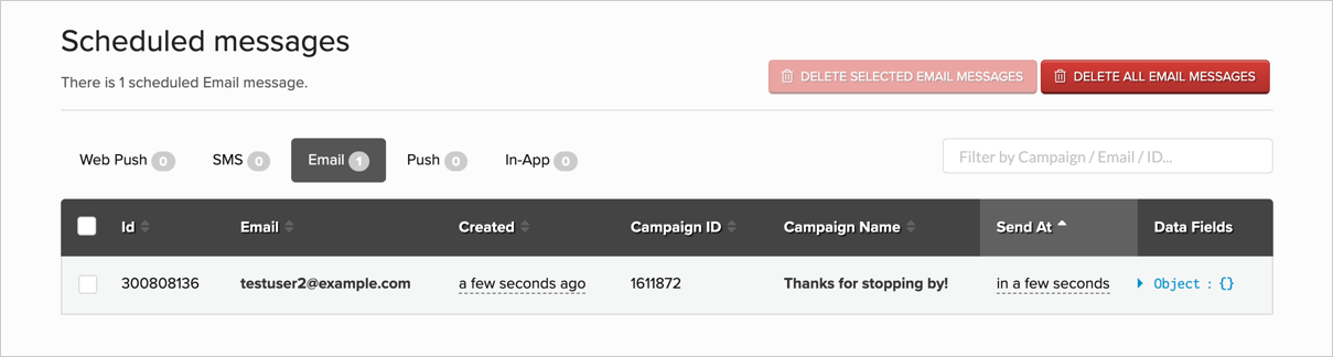 Scheduled messages