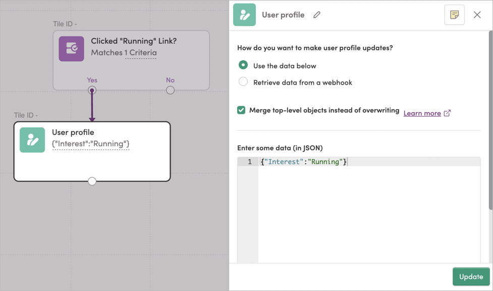 Example User Profile tile