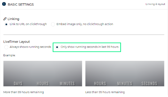 Basic timer settings