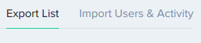 Selecting Export List in Lytics