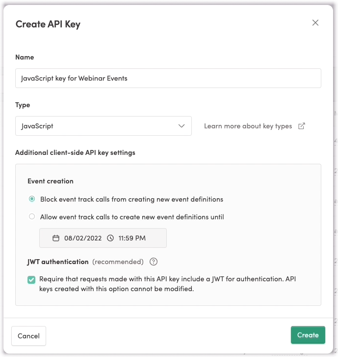API Keys – Iterable Support Center