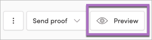 The Preview option for an open template