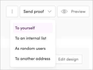 Send test message button