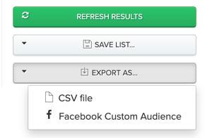 Export to a CSV file