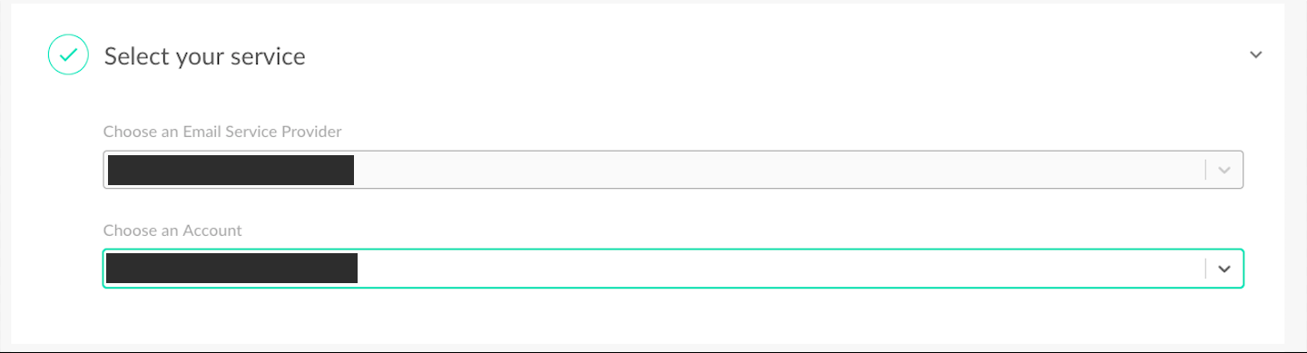 Selecting an Iterable account in Zembula