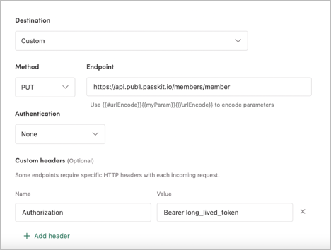 Creating a new journey webhook