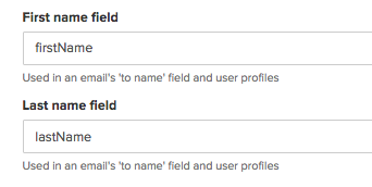 First Name Field and Last Name Field