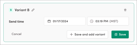 Experiment with send time