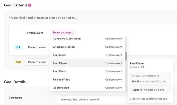 Preview event of user field usage