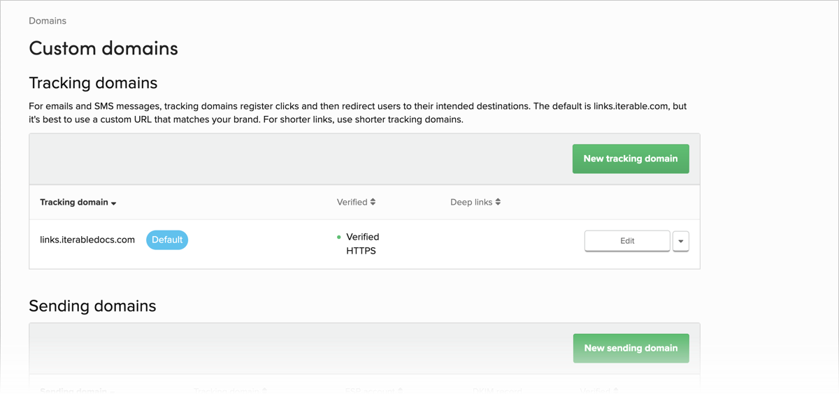 Tracking domains