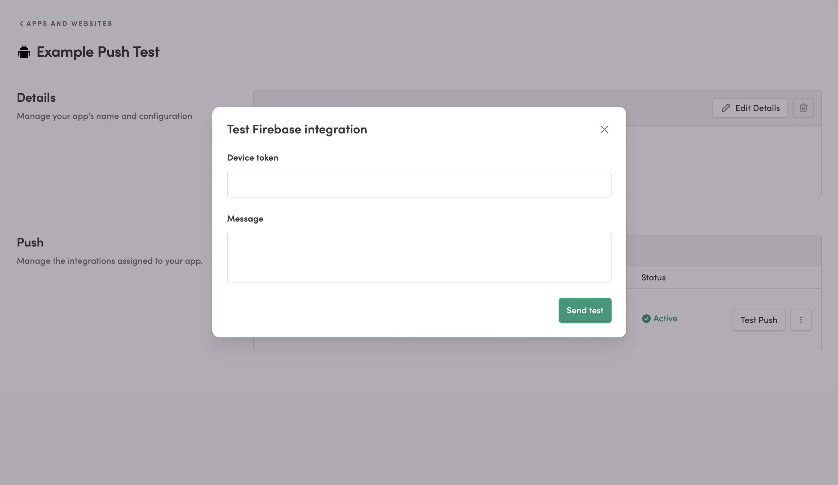 Testing a Firebase integration