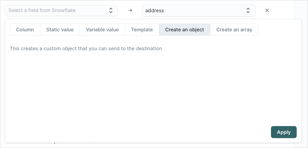 Select object type