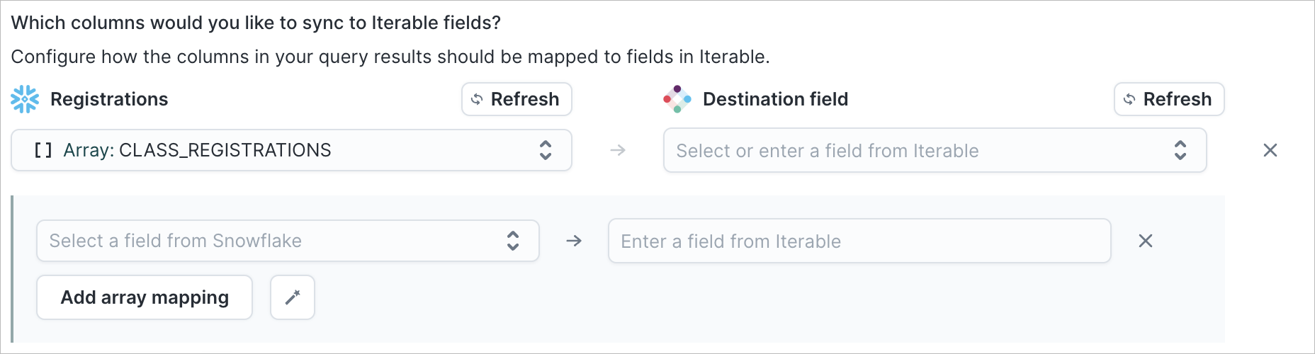 Object array detailed mapping