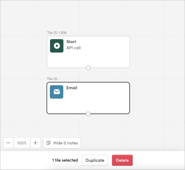Selecting a tile