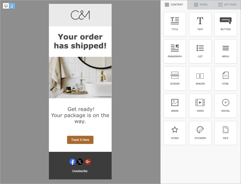 Mobile design mode