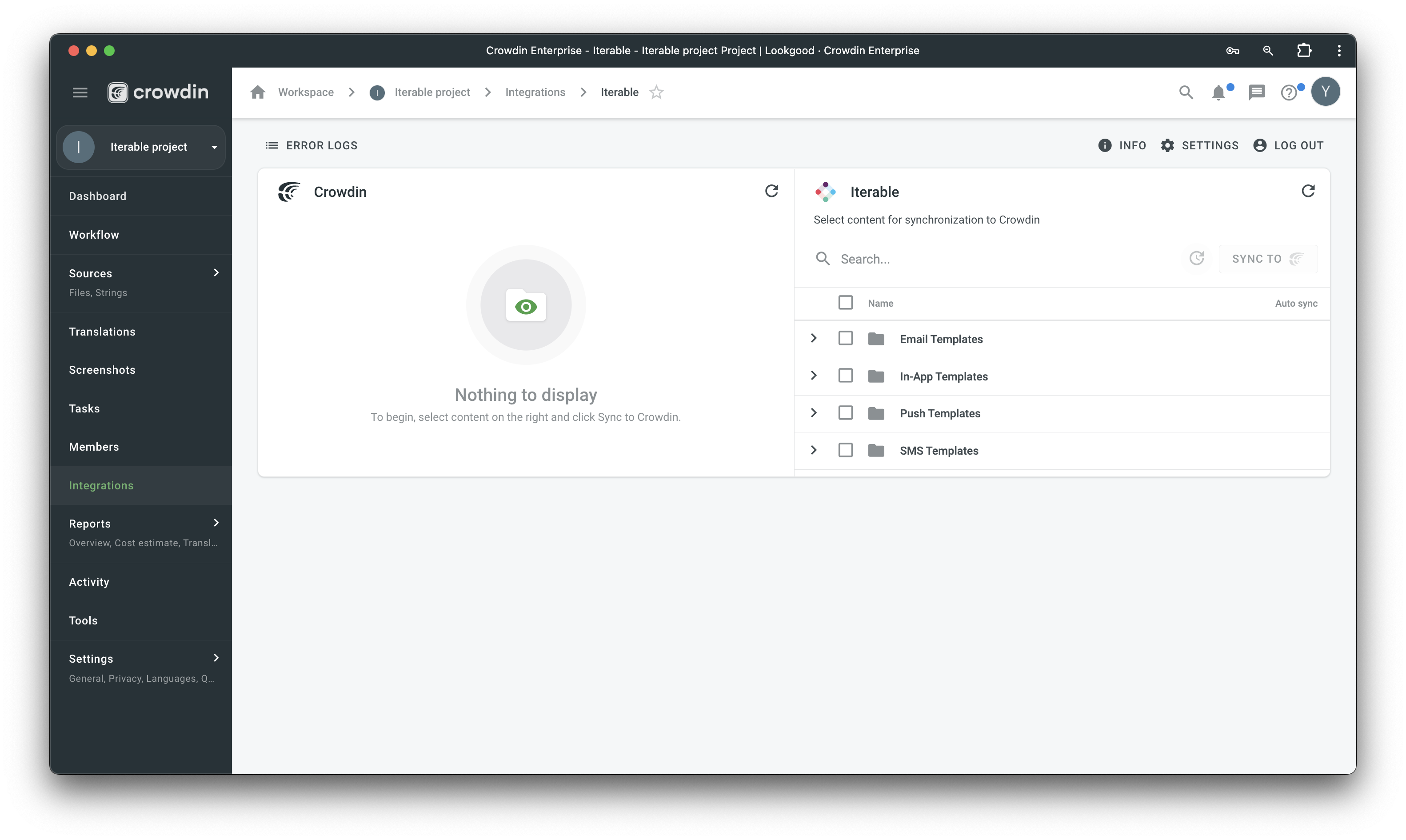 Importing templates back to Iterable