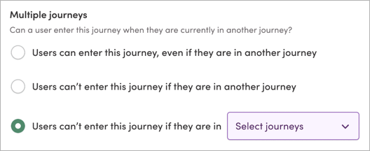 The Multiple Journeys setting