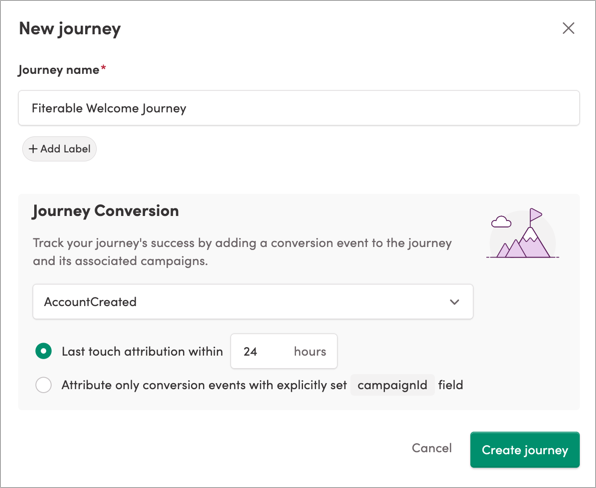 Creating a new journey