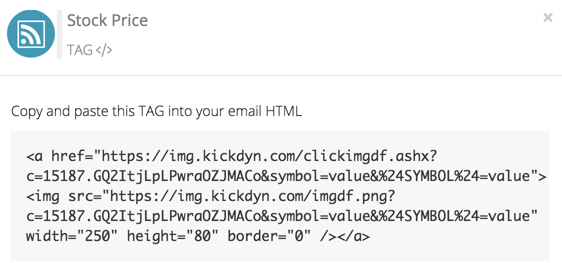 Sample Kickdynamic image tag