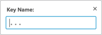 Key Name entry