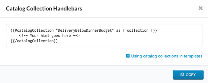 Handlebars to reference a collection