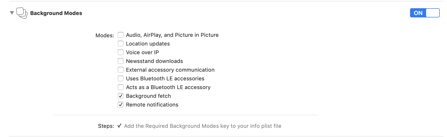 Background Modes