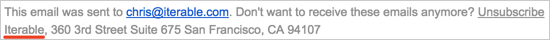 Unsubscribe block