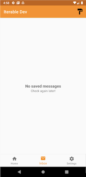 Android mobile inbox empty state