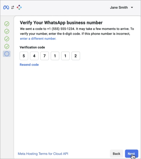 Verifying your WhatsApp phone number