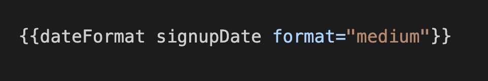 Example medium dateFormat helper