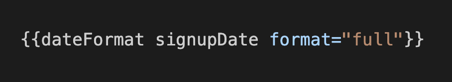 Example full dateFormat helper