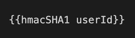 Example hmacSHA1 helper