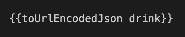 Example toUrlEncodedJson helper