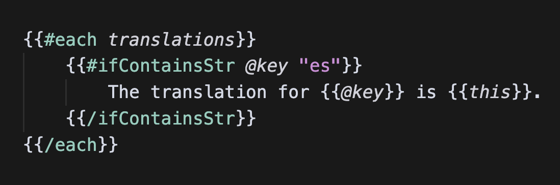 Referencing key/value pairs example