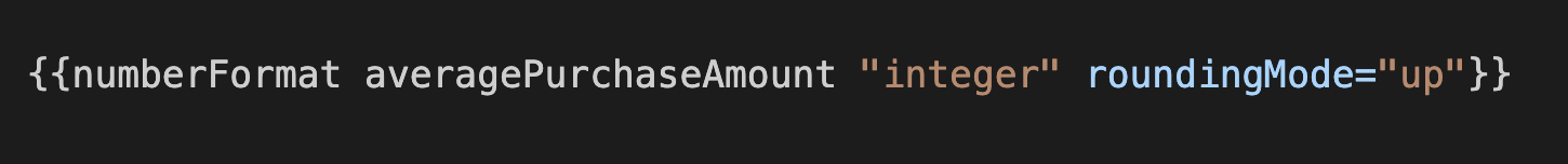 numberFormat up rounding mode helper example