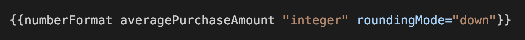 numberFormat down rounding mode helper example